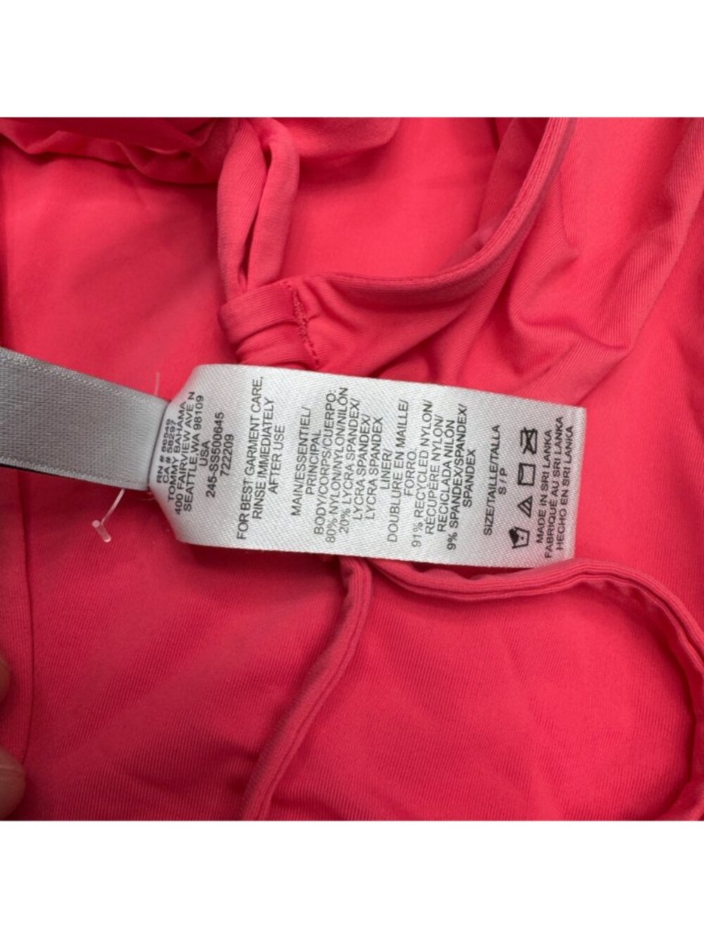 NWOT Tommy Bahama Women's Hot Pink Activewear Double Strap Spa Dress, Size S - Picture 5 of 9
